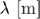$\lambda~[\textmd{m}]$